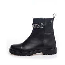 Copenhagen Shoes Dames Boots met Bloemen Oogjes 2206 Zwart/Zilver