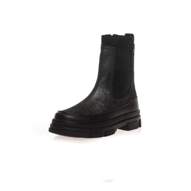 Copenhagen Shoes Copenhagen Mädchen Gillian Stiefel 2206 Schwarz / Silber