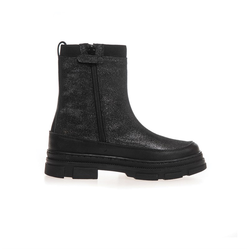 Copenhagen Shoes Copenhagen Mädchen Gillian Stiefel 2206 Schwarz / Silber