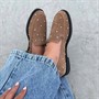 Copenhagen Shoes Sko til kvinder med perler i ruskind loafers 0133 Cappuccino