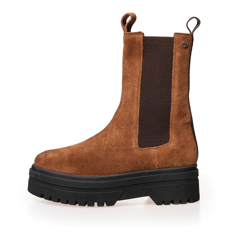 Copenhagen Shoes Damen Going Suede Copenhagen Stiefel 0241 Cognac