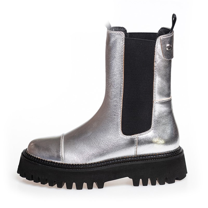 Copenhagen Shoes Damen Zitronen Silber Stiefel 0050 Silber