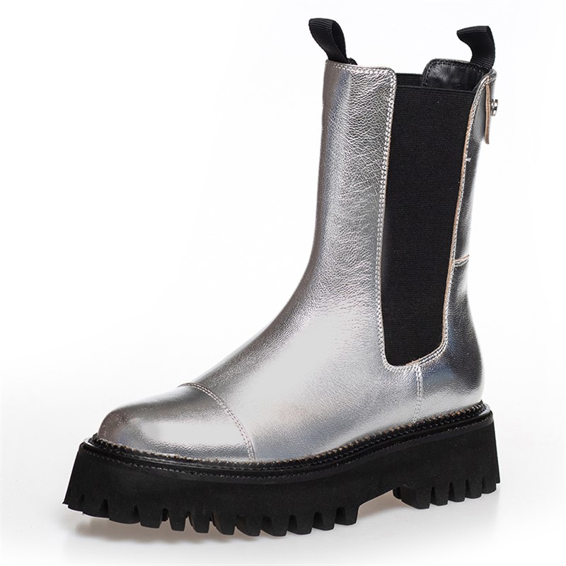 Copenhagen Shoes Damen Zitronen Silber Stiefel 0050 Silber