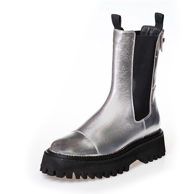 Copenhagen Shoes Damen Zitronen Silber Stiefel 0050 Silber