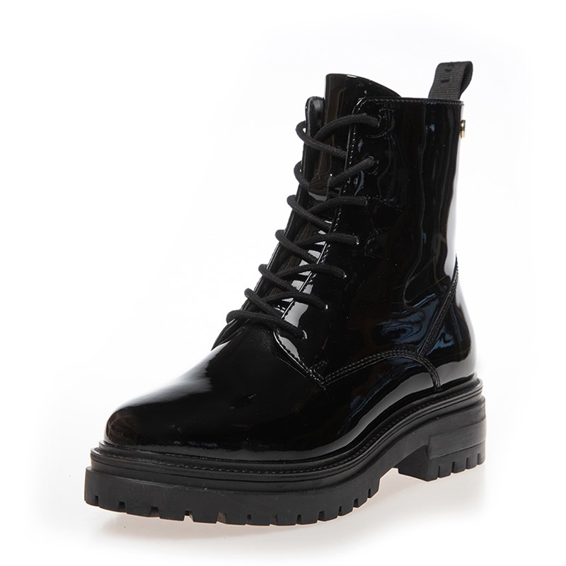 Copenhagen Shoes Damen Rocka Laze Stiefel 0011 Schwarzes Lackleder