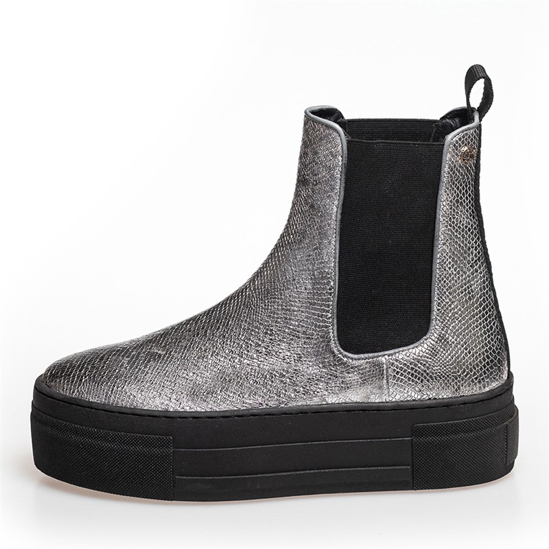 Copenhagen Shoes Damen Enya Stiefel 009 Silber Snake