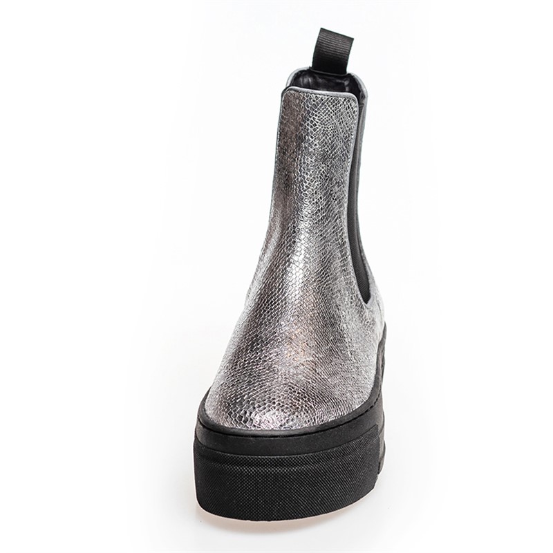 Copenhagen Shoes Damen Enya Stiefel 009 Silber Snake
