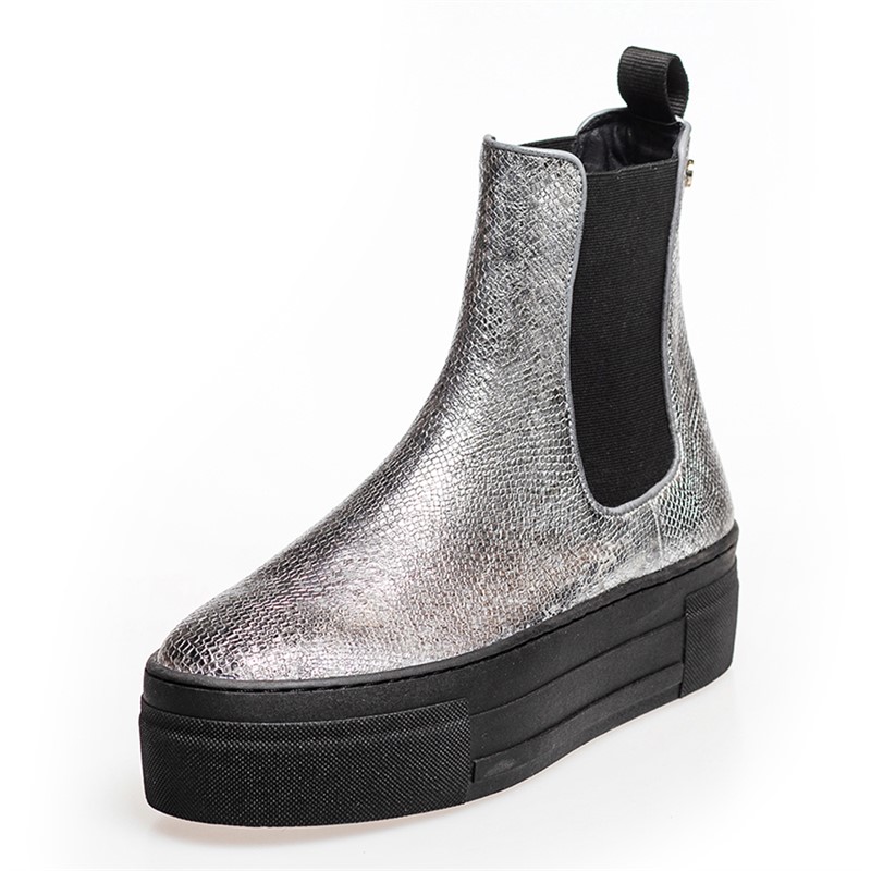 Copenhagen Shoes Damen Enya Stiefel 009 Silber Snake