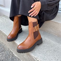 Copenhagen Shoes Dames Het Zijn Net Herfst Laarzen 0241 Cognac