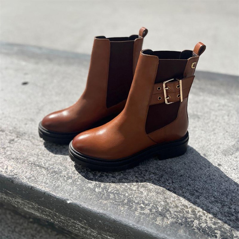 Copenhagen Shoes Damenschuhe es ist wie Herbst Stiefel 0241 Cognac