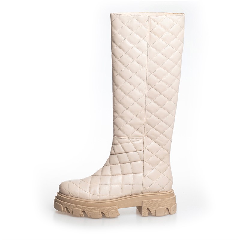 Copenhagen Shoes Damen Emily In Paris Lange Stiefel 402 Natur 402 Natural (Beige)