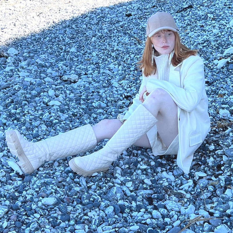 Copenhagen Shoes Damen Emily In Paris Lange Stiefel 402 Natur 402 Natural (Beige)