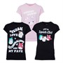 Squishmallows Mädchen T-Shirts 3er Pack Schwarz/Rosa/Schwarz