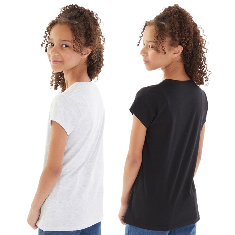 Squishmallows Piger 2-pak T-shirts Sort/Grå