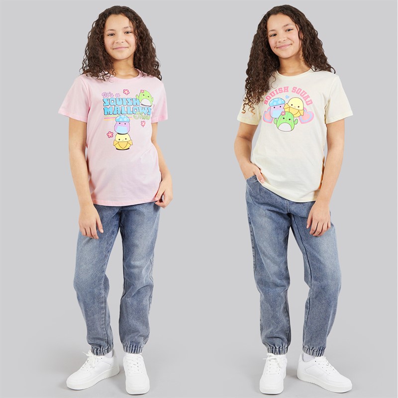 Squishmallows Fille Pacquet Double t-shirts Gardenia/Ballerina