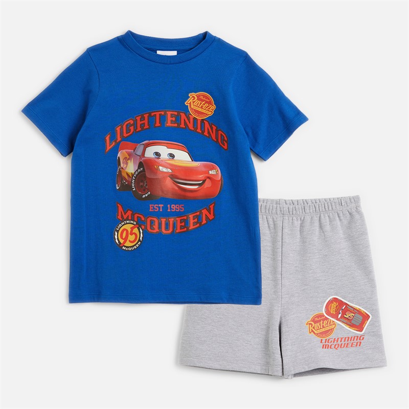 Cars Boys T-Shirt And Shorts Co-Ord Set Blue