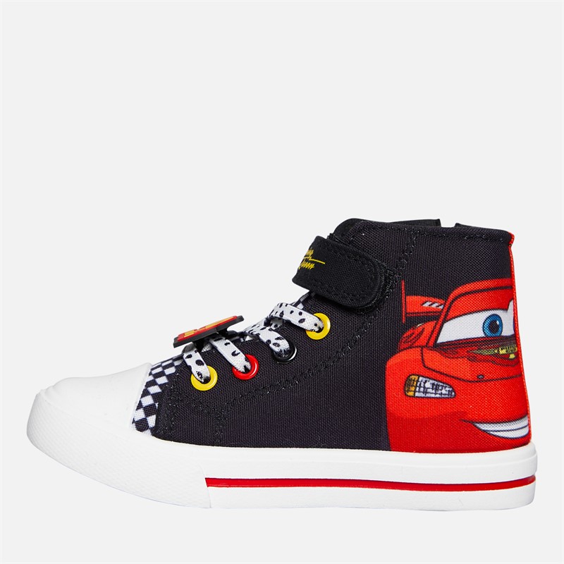 Cars Infant Boys Lightning McQueen Hi Top Trainers Black/Red/Multi