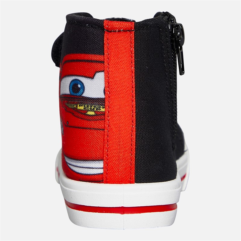Cars Infant Boys Lightning McQueen Hi Top Trainers Black/Red/Multi