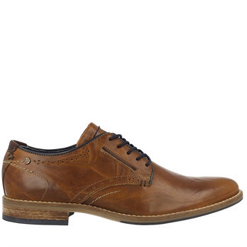 Bullboxer Herren  Formelle Derby Schuhe Cognac
