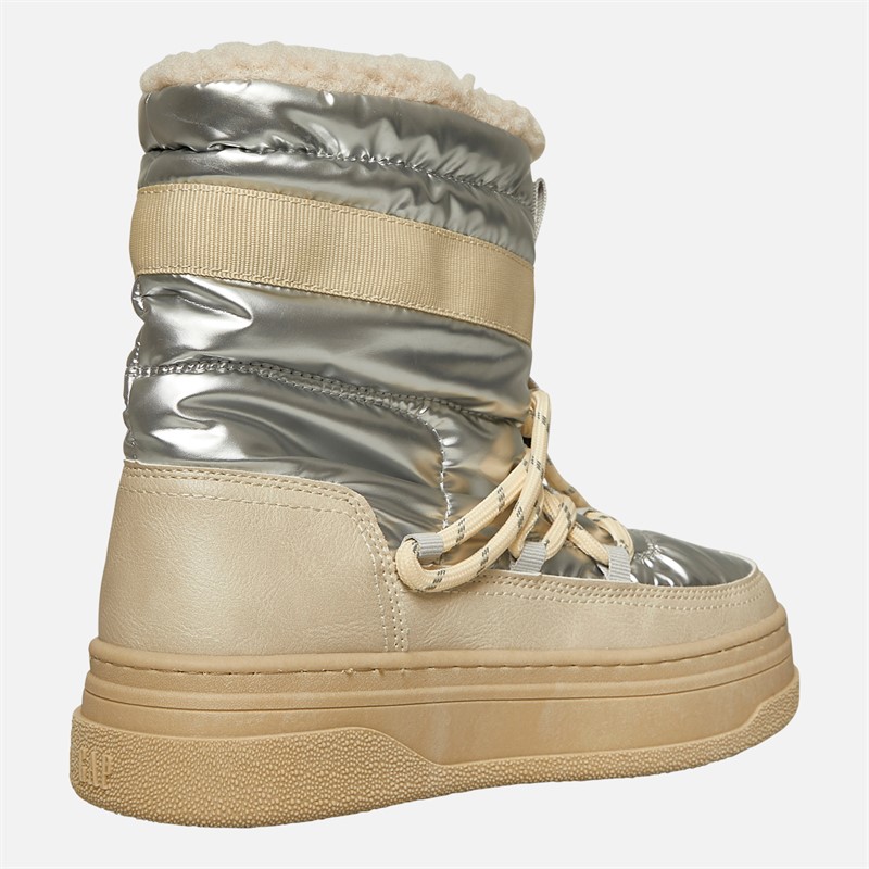 GAP Damen Paradise High Nylon Schneestiefel Off White