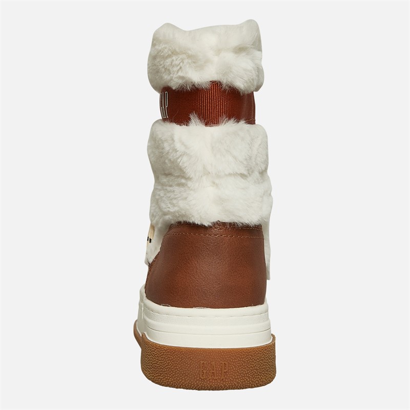 GAP Damen Paradise Hohe Pelz Schnee Stiefel Sand Khaki