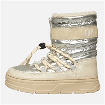 GAP Girls Paradise High Lace Snow Boots Off White