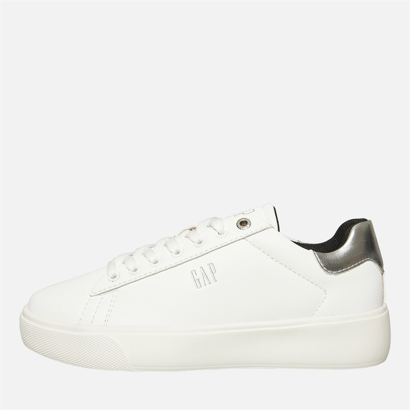 GAP Womens Cary Cupsole Trainers White - Size 39