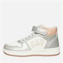 GAP Mädchen Boston Mid Sneaker Weiß Silber Rosa