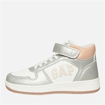GAP Junior Girls Boston Mid Trainers White Silver Rose