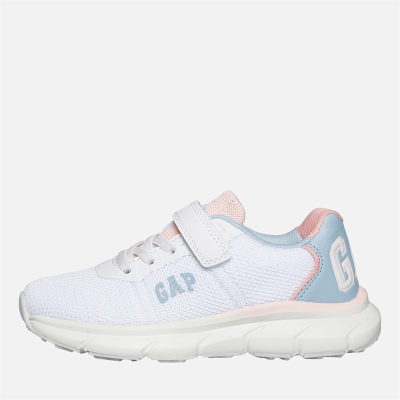 GAP Girls Belmont Trainers White/Beach Blue/Pink White Beach-Blue Pink