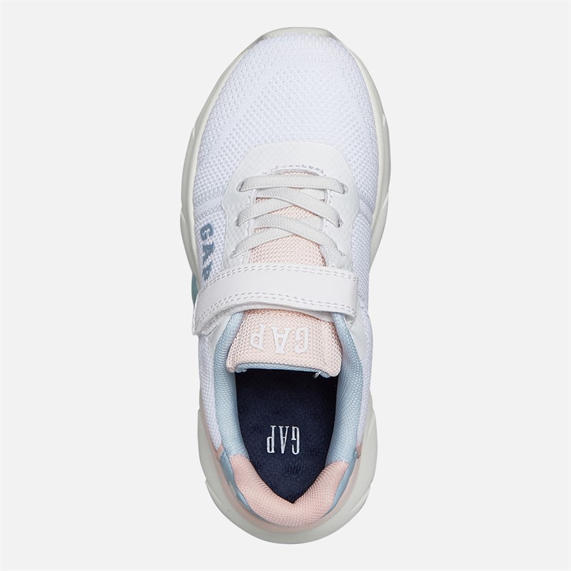 GAP Girls Belmont Trainers White/Beach Blue/Pink White Beach-Blue Pink