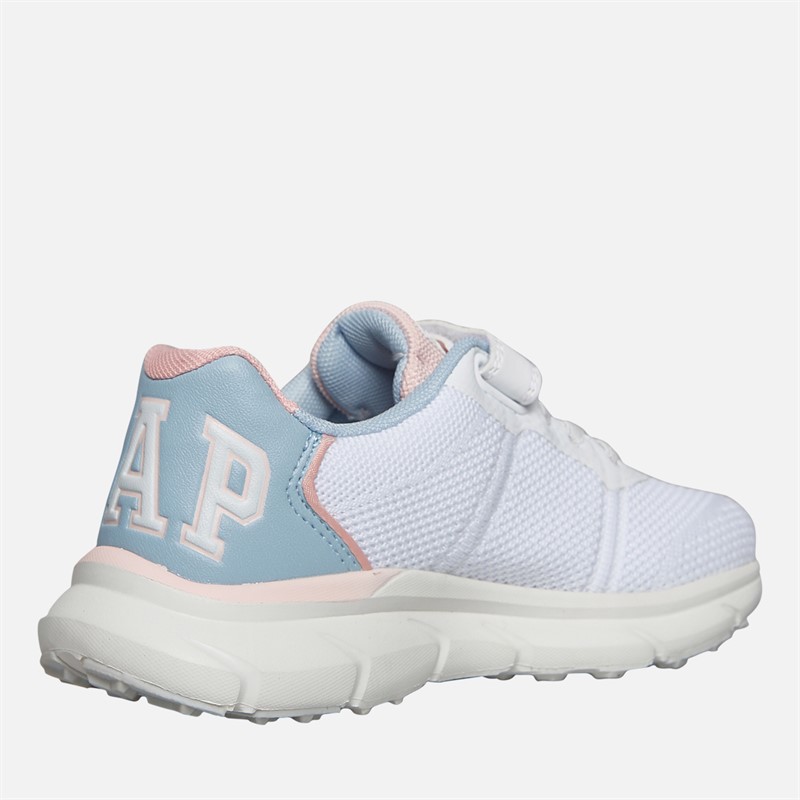 GAP Girls Belmont Trainers White/Beach Blue/Pink White Beach-Blue Pink