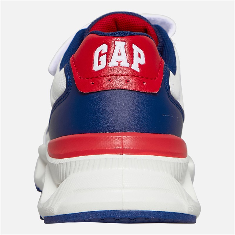 GAP Boys San Francisco Trainers White Navy Red
