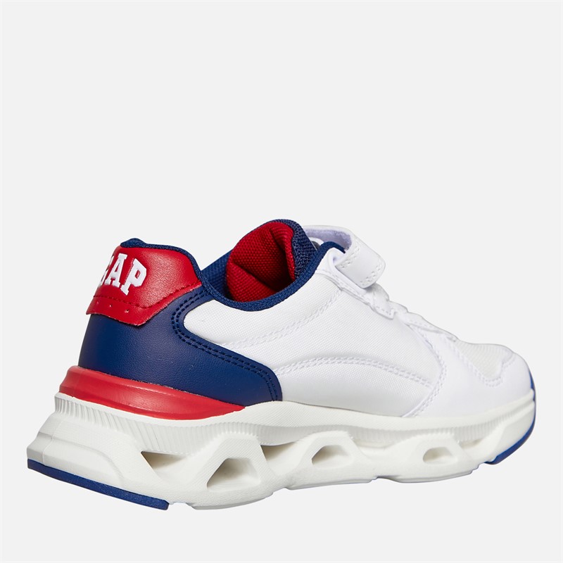 GAP Boys San Francisco Trainers White Navy Red