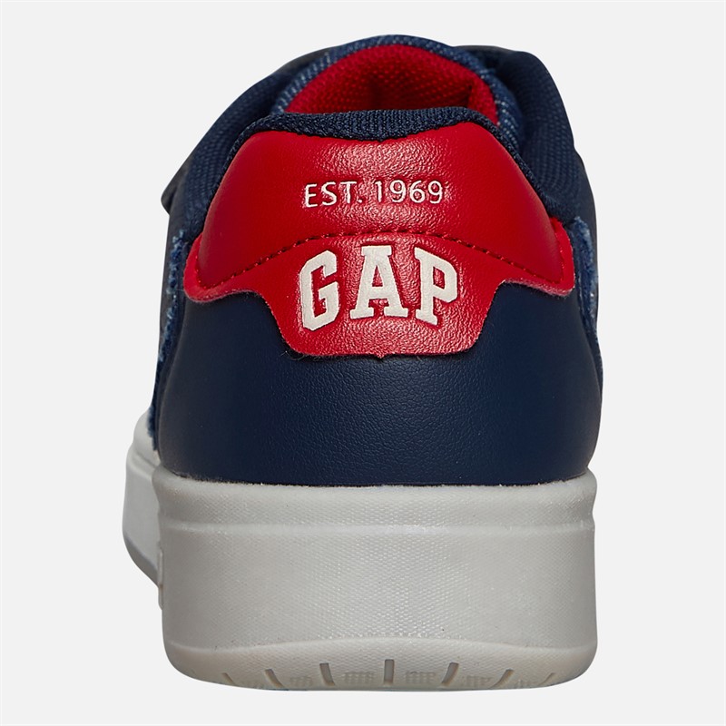 GAP Boys Detroit Trainers Navy/Red/Denim Navy Red Denim