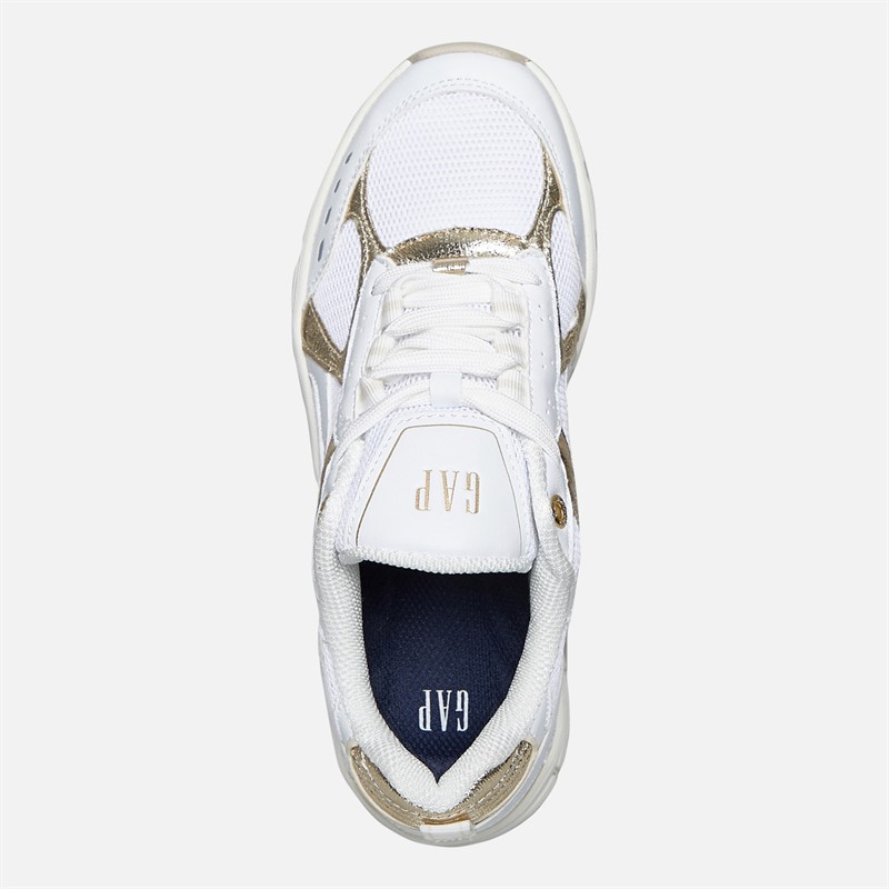 GAP Damen Sonnenuntergang Turnschuhe White Gold