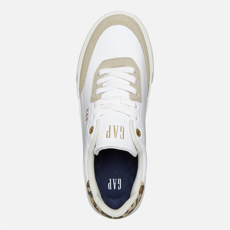 GAP Womens Waco Trainers White Leopard