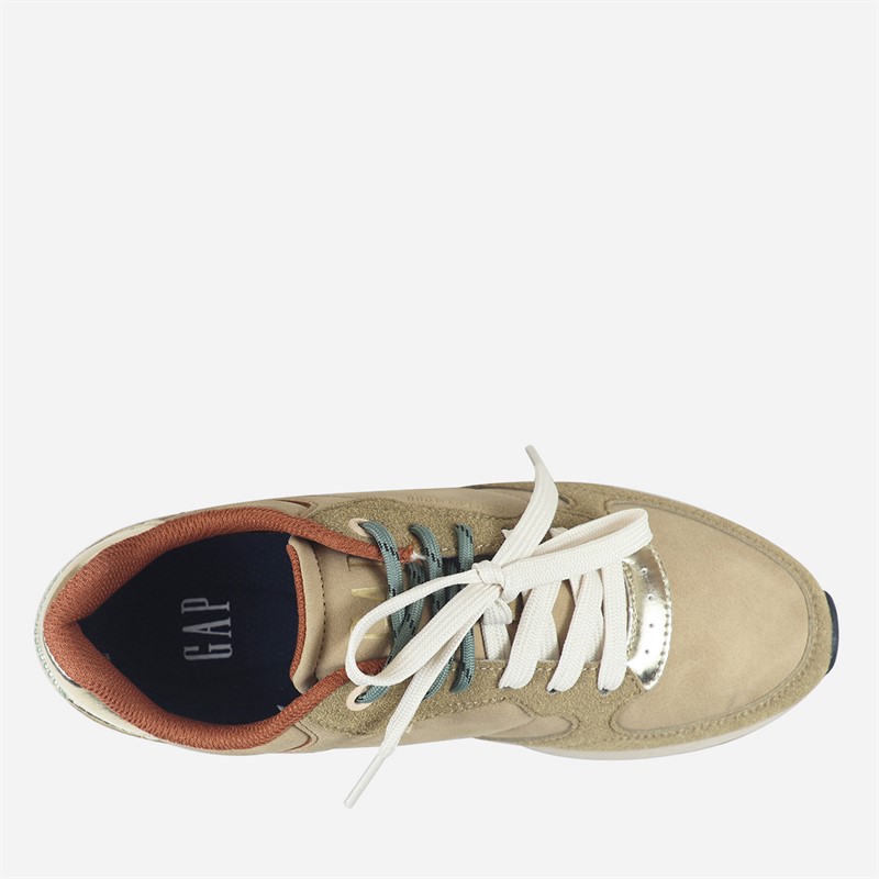 GAP Womens Run Gold Flat Trainers Rock