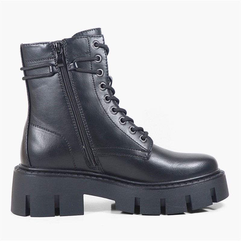 GAP Womens Brigitte Lace Up Boots Black