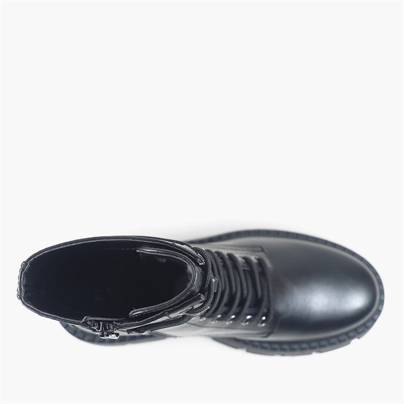 GAP Womens Brigitte Lace Up Boots Black