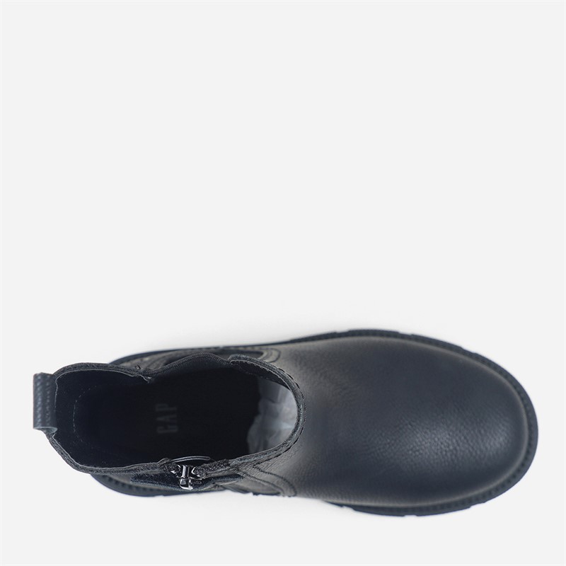 GAP Girls Layette Chelsea Boots Black Nubuck