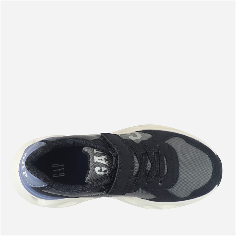 GAP Boys San Francisco Trainers Black/Charcoal Grey Black Ch Grey