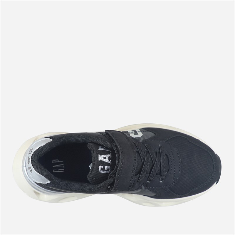GAP Boys San Francisco Trainers Black/Silver Black Silver