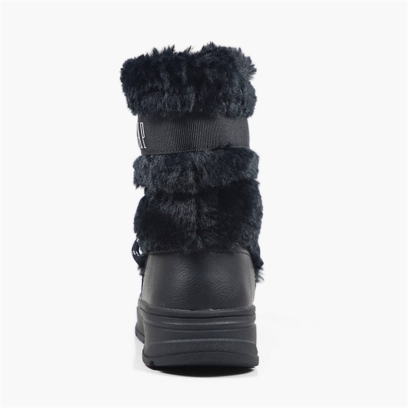 GAP Girls Paradise High Fur Snow Boots Black