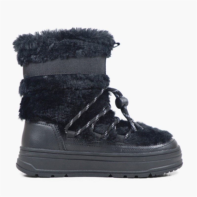 GAP Girls Paradise High Fur Snow Boots Black