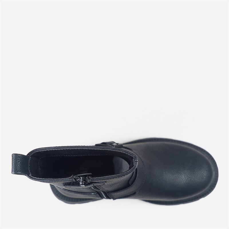 GAP Girls Danbury Buckle Boots Black Nubuck