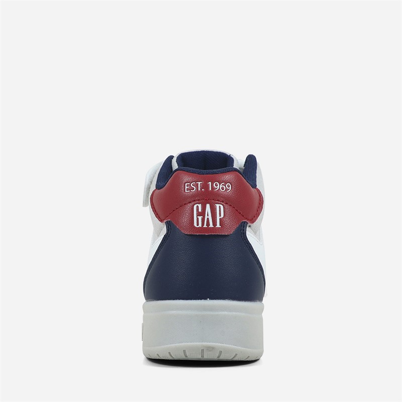 GAP Boys Chicago Mid Trainers White/Navy/Red White Navy Red