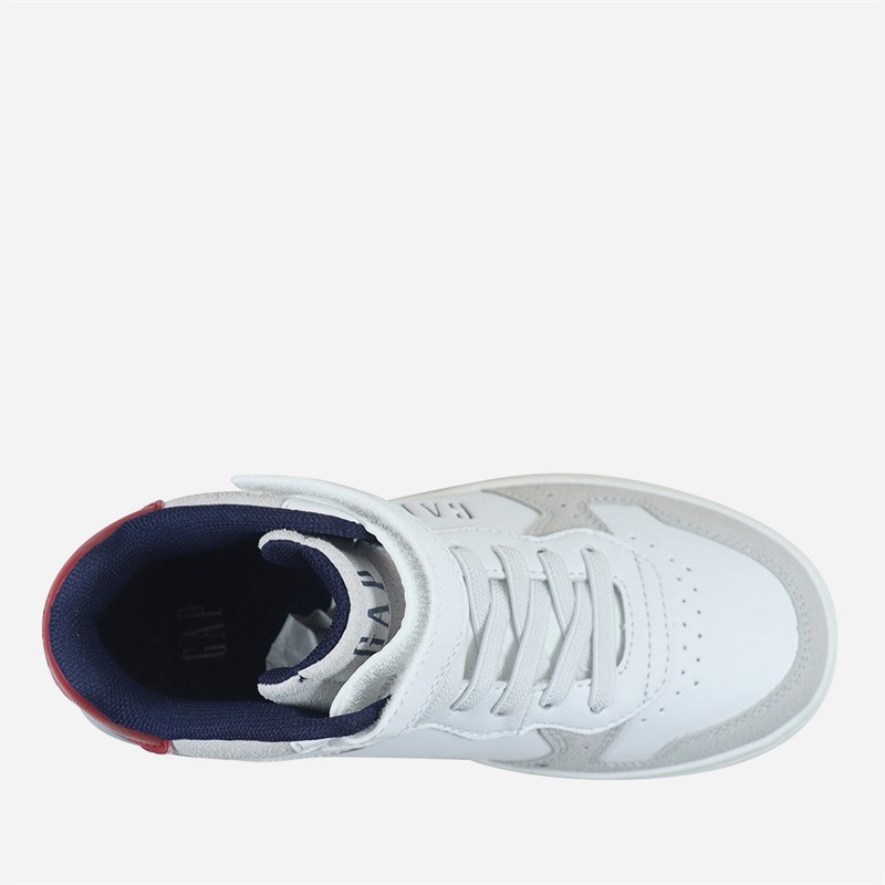 GAP Boys Chicago Mid Trainers White/Navy/Red White Navy Red