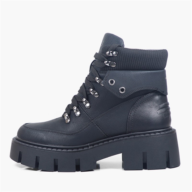 GAP Womens Michelle Lace Up Boots Black