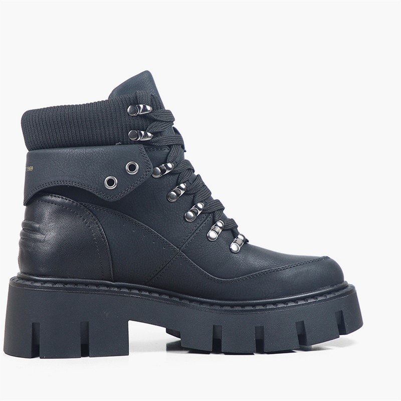 GAP Womens Michelle Lace Up Boots Black